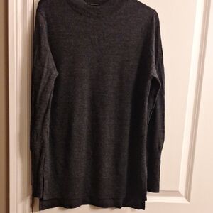 Badgley Mischka Charcoal Lomg Wool Sweater
